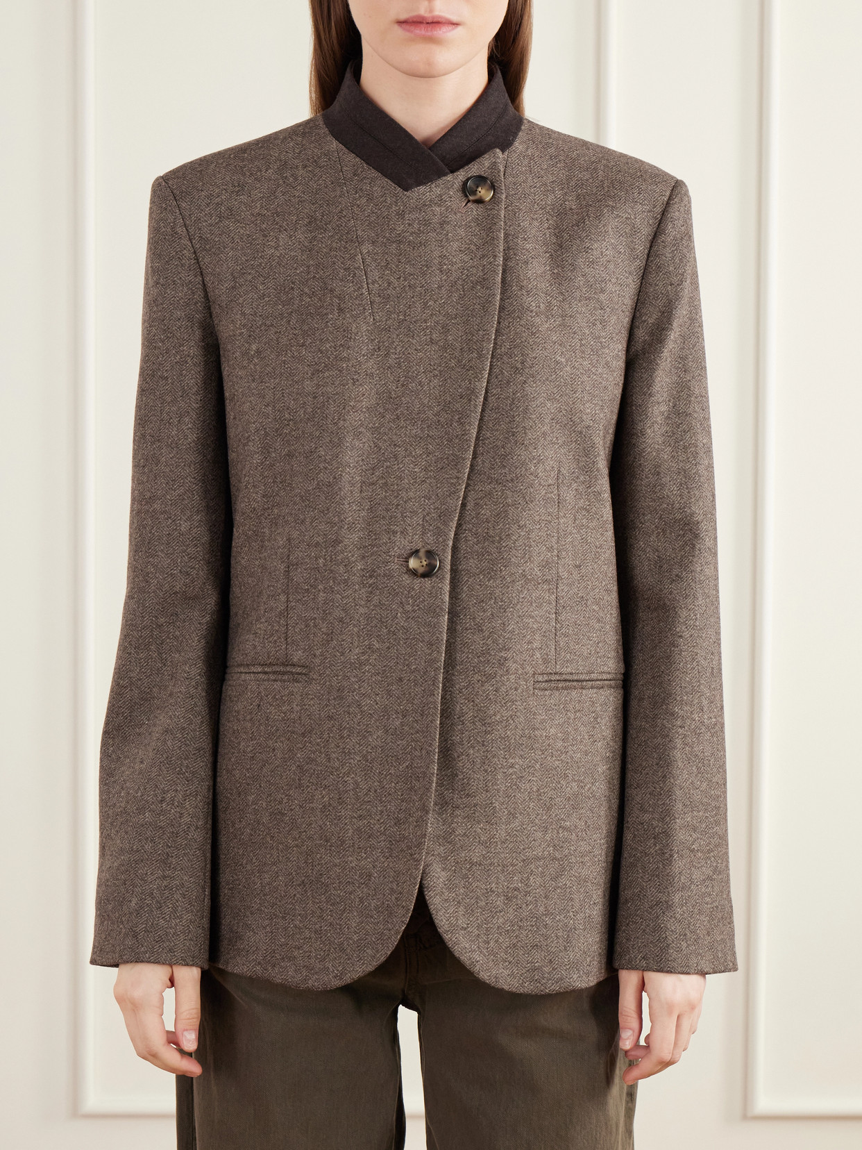 Herringbone Wool And Cashmere-Blend Jacket