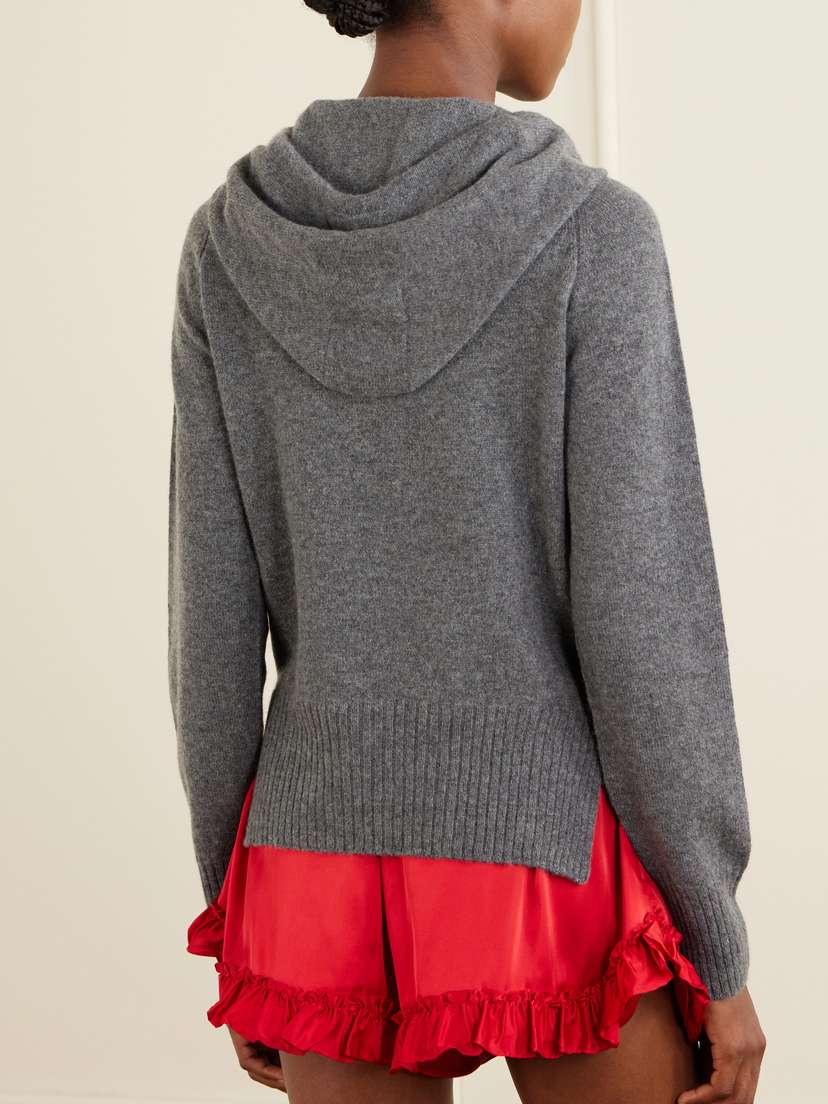 Simone Rocha Embellished Knitted Cashmere Hoodie | Thumbnail 4 Simone Rocha Embellished Knitted Cashmere Hoodie | Thumbnail 4