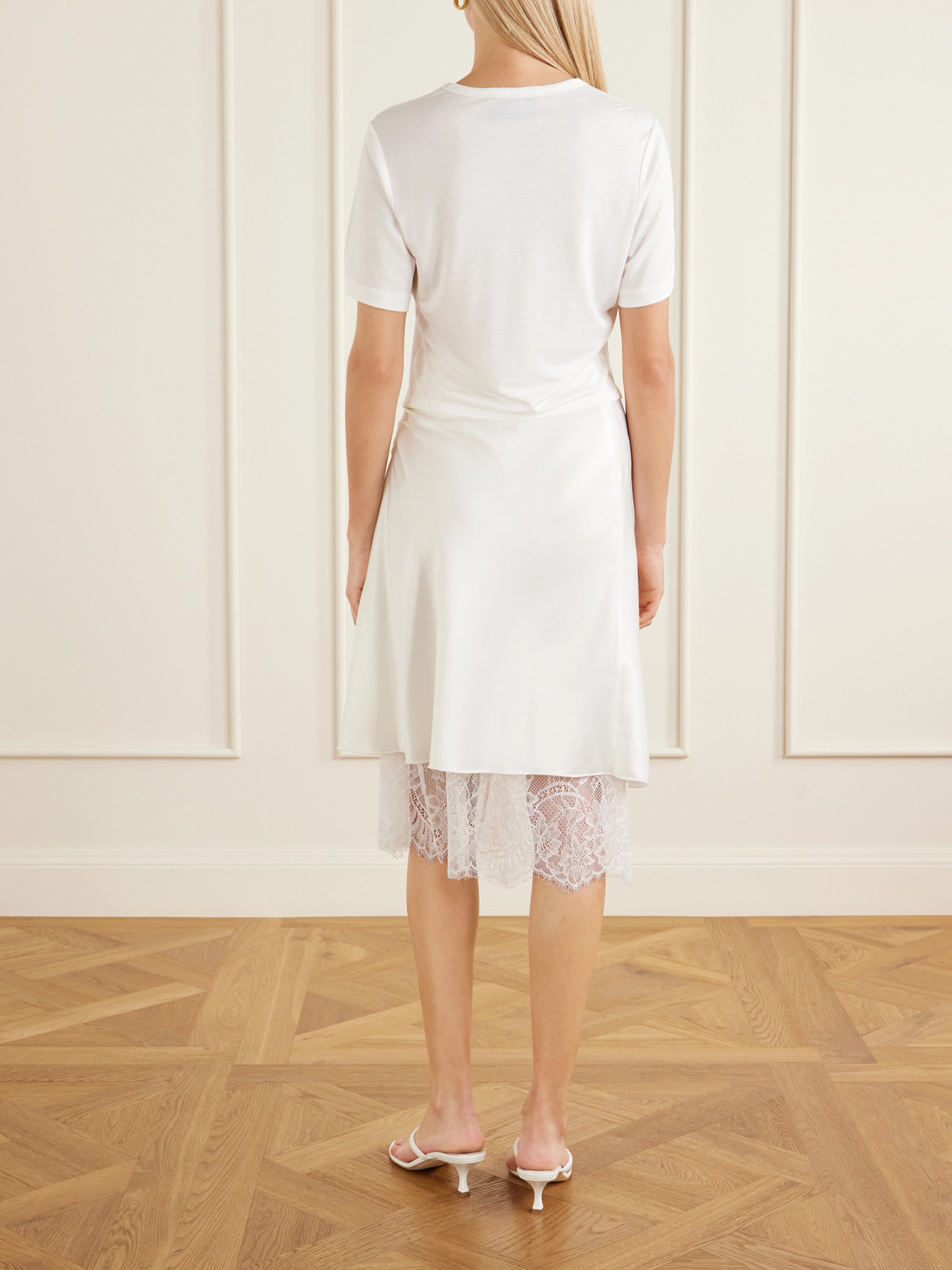 Bow-Detailed Jersey T-Shirt