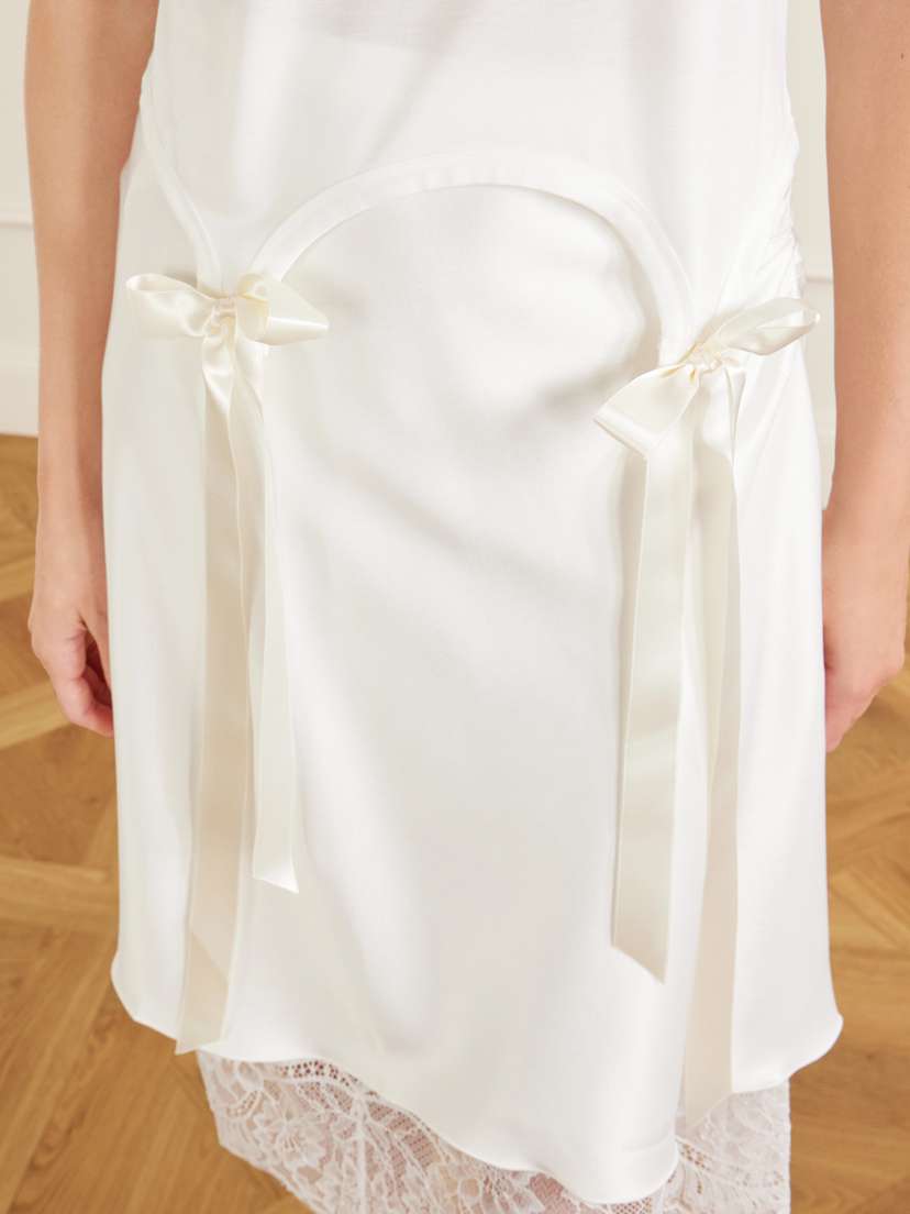 Simone Rocha Bow-detailed Jersey T-shirt | Thumbnail 4
