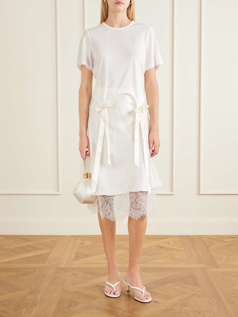 Simone Rocha Bow-detailed Jersey T-shirt | Thumbnail 2