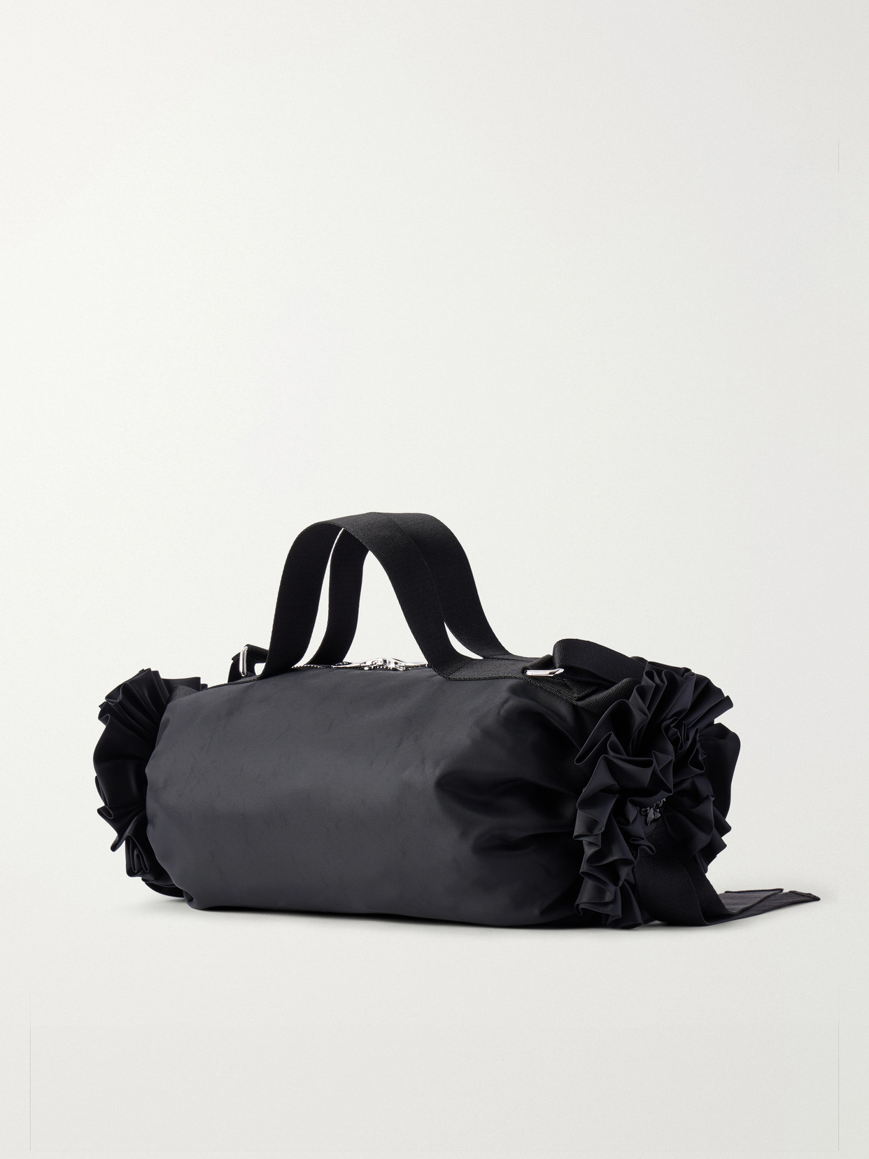 Double Ribbon Rosette Crystal-Embellished Shoulder Bag