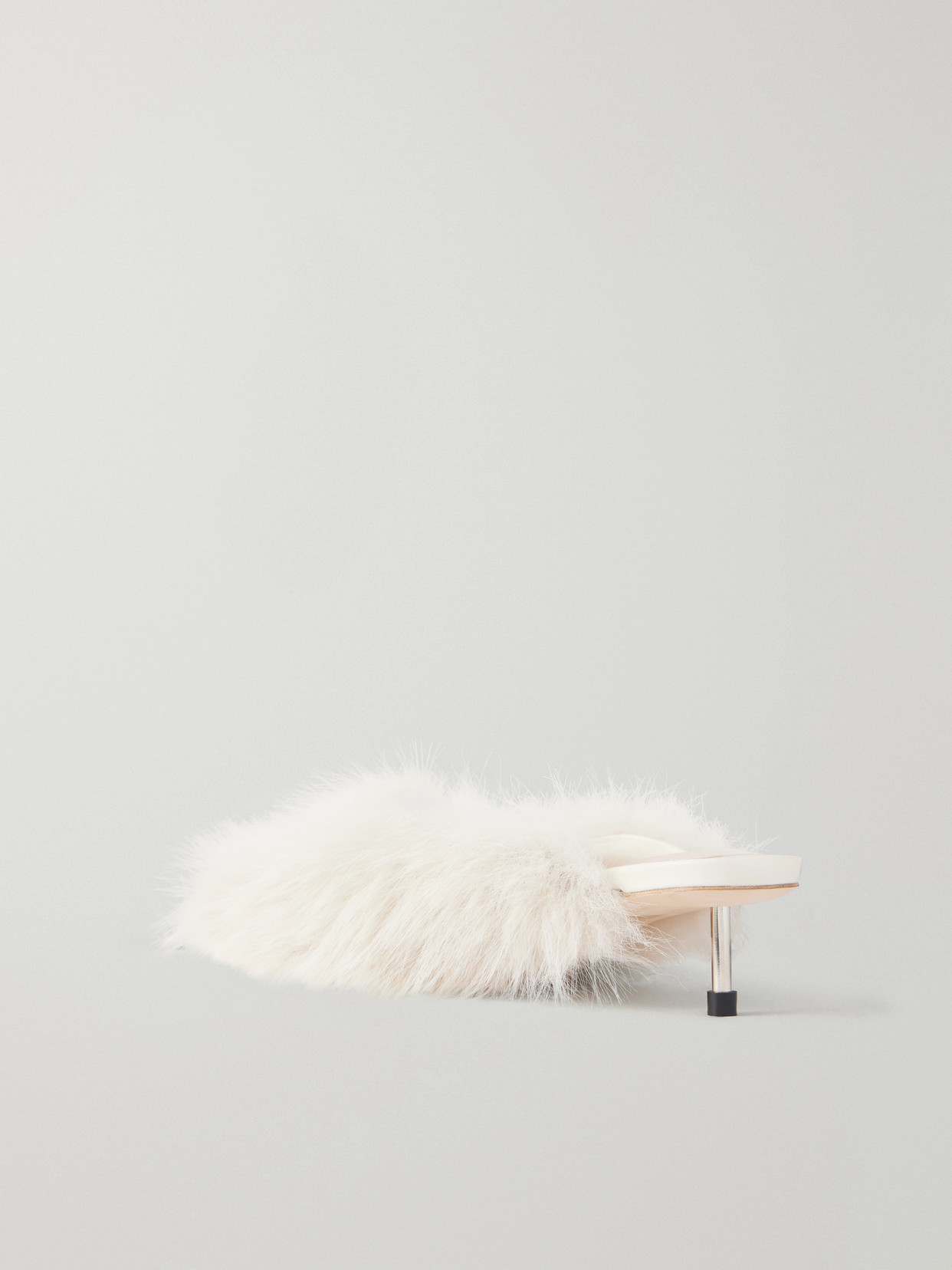 Simone Rocha Leather-trimmed Mules In White