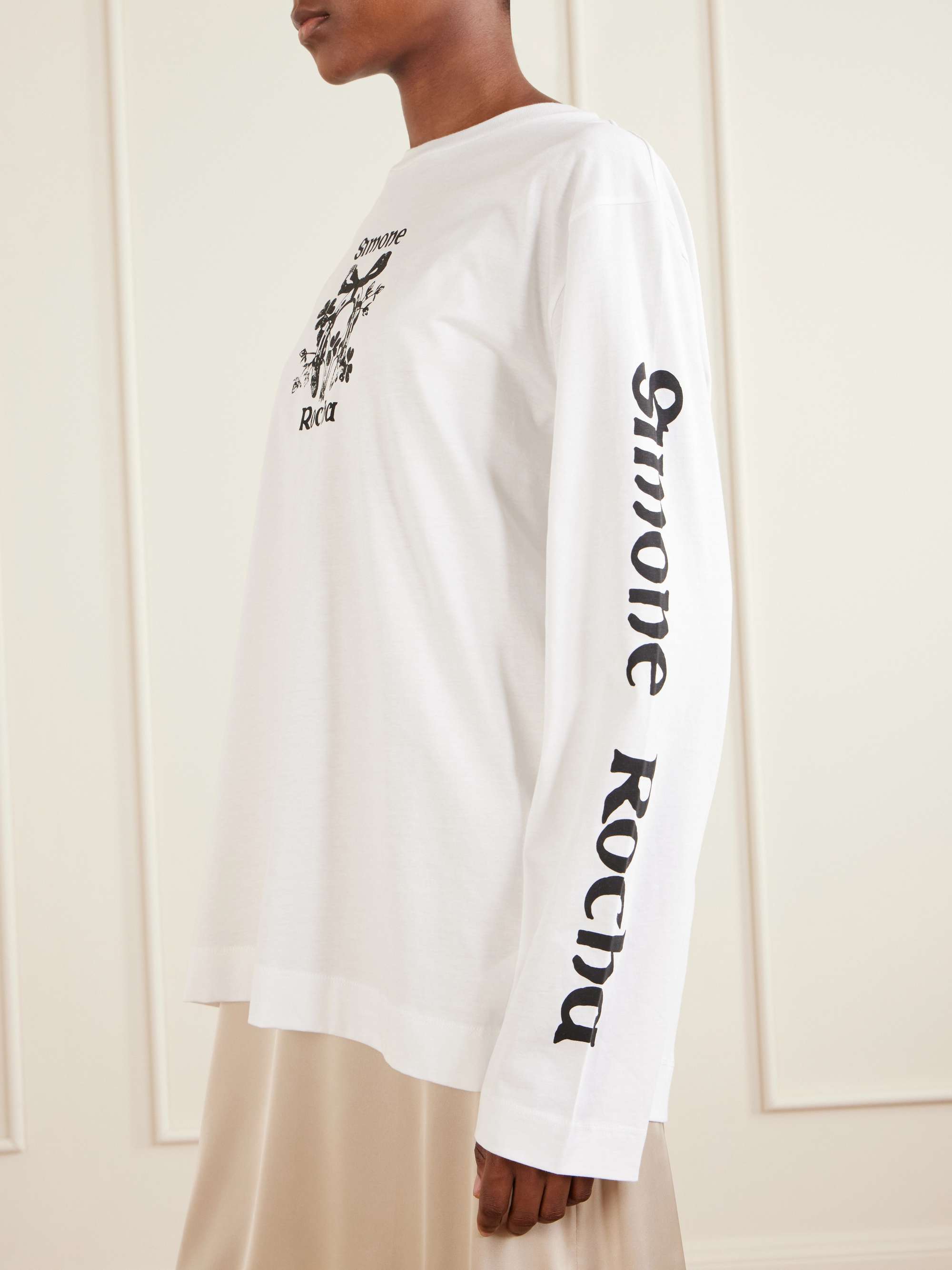 SIMONE ROCHA Logo-printed cotton-jersey T-shirt | NET-A-PORTER