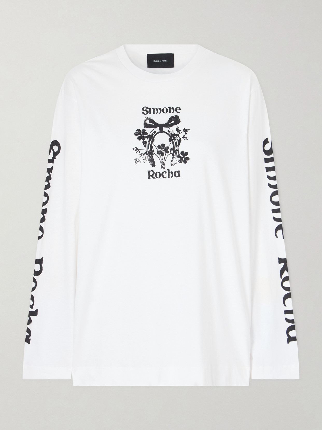 Simone Rocha Logo-printed Cotton-jersey T-shirt In White