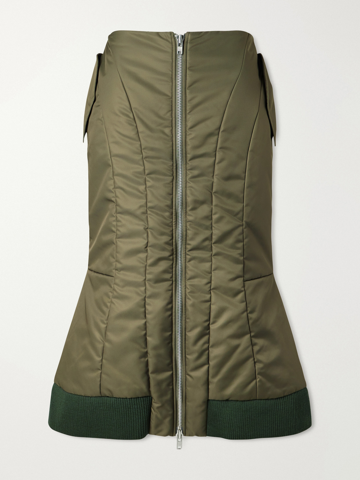 Simone Rocha Satin Midi Skirt In Green