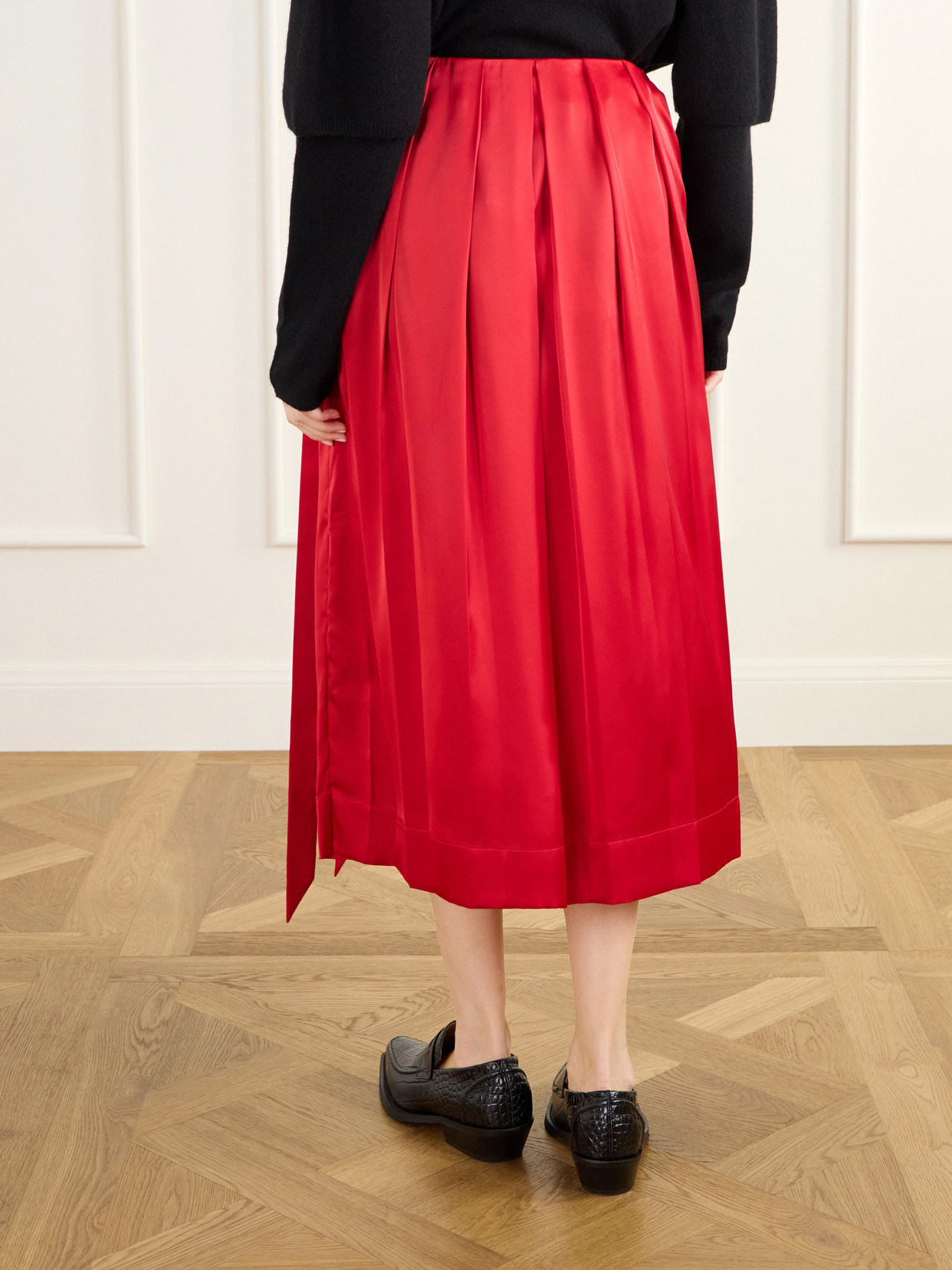 Pleated Sheer Midi