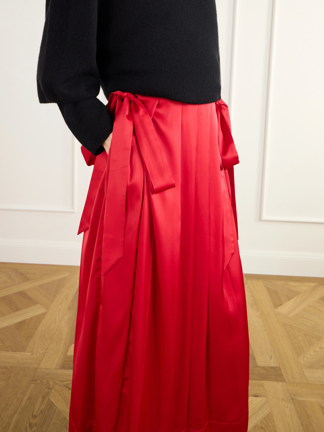 Pleated Sheer Midi
