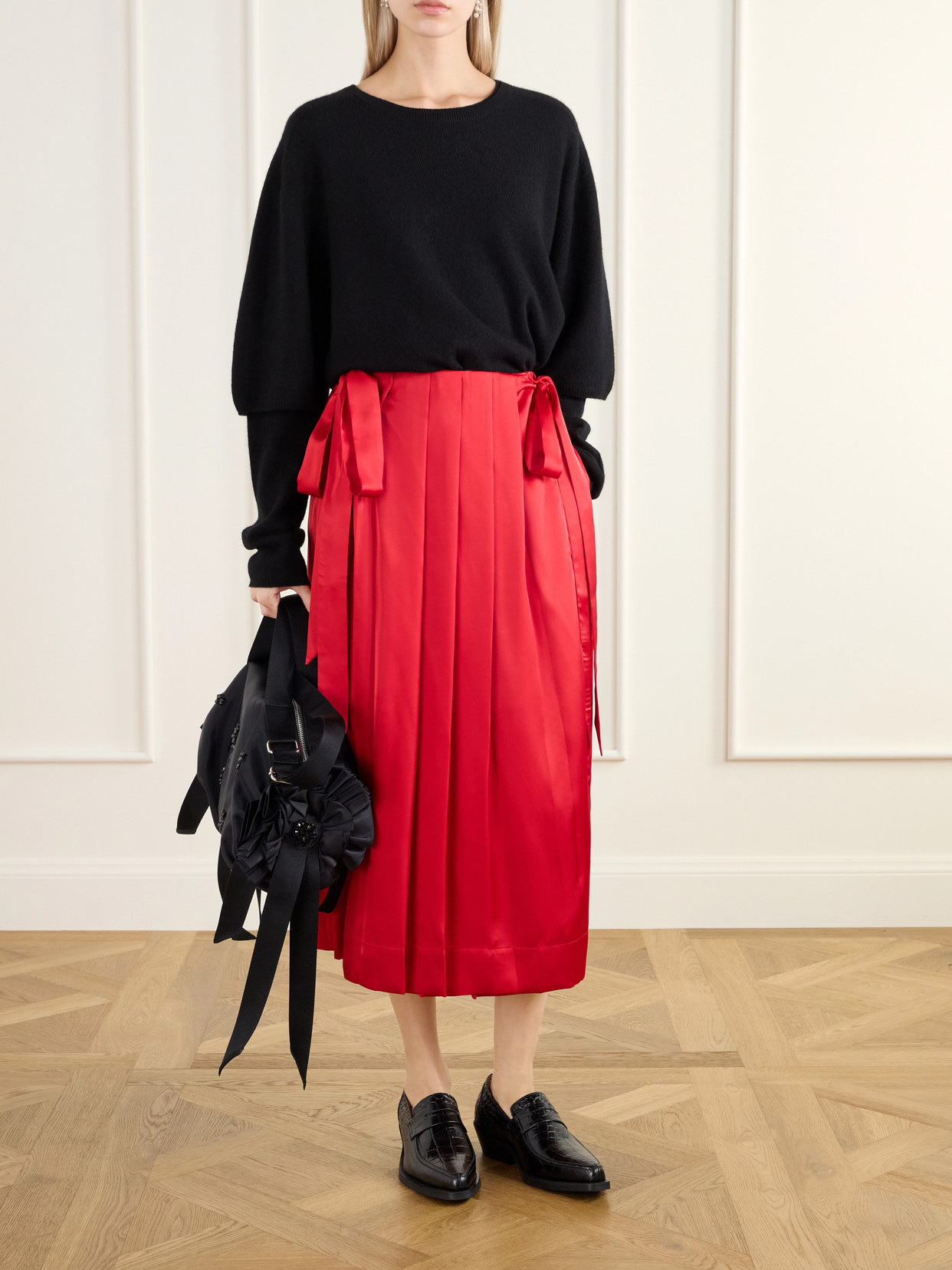 Pleated Sheer Midi