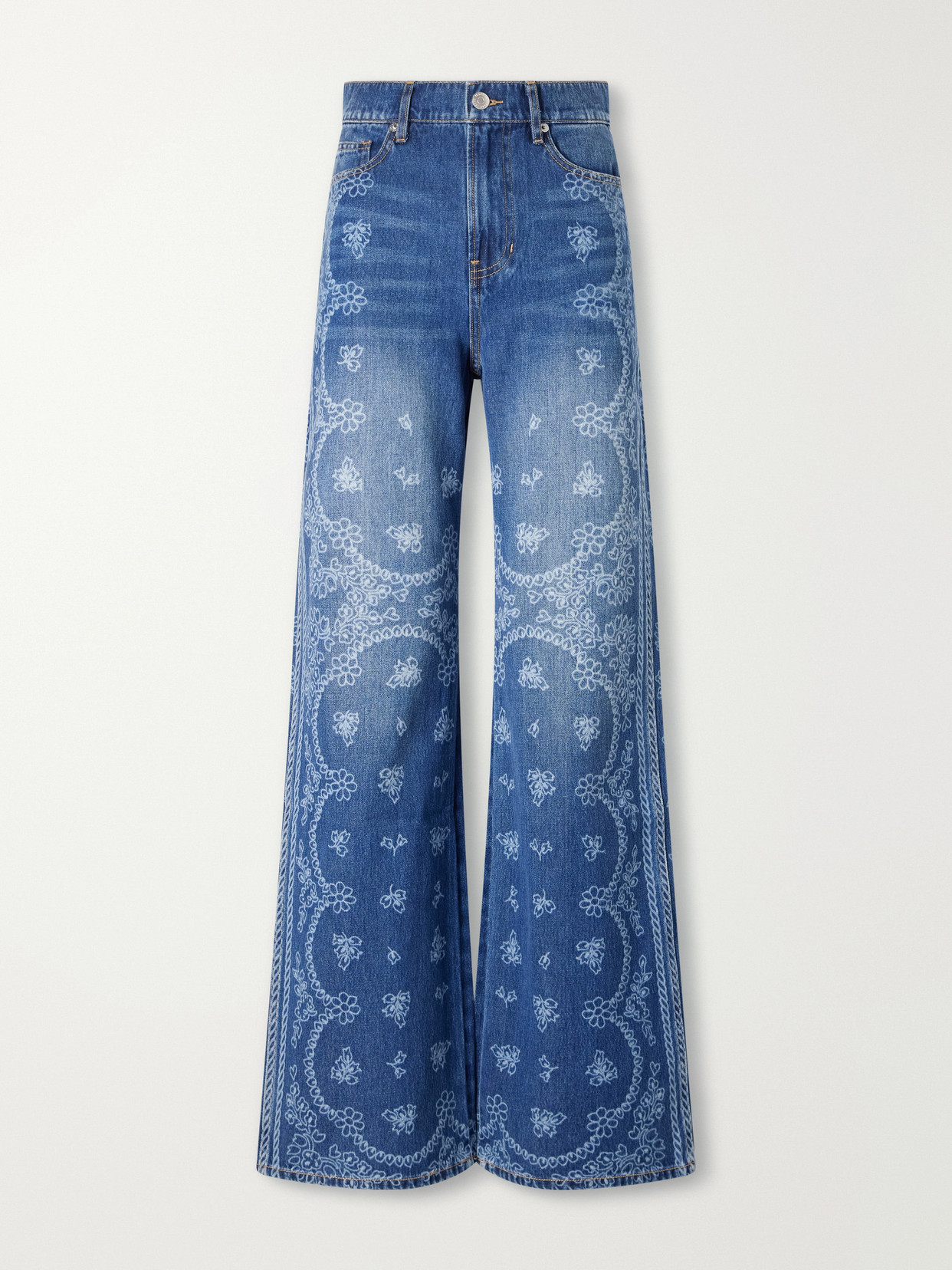 Taylor Printed High-Rise Wide- Leg