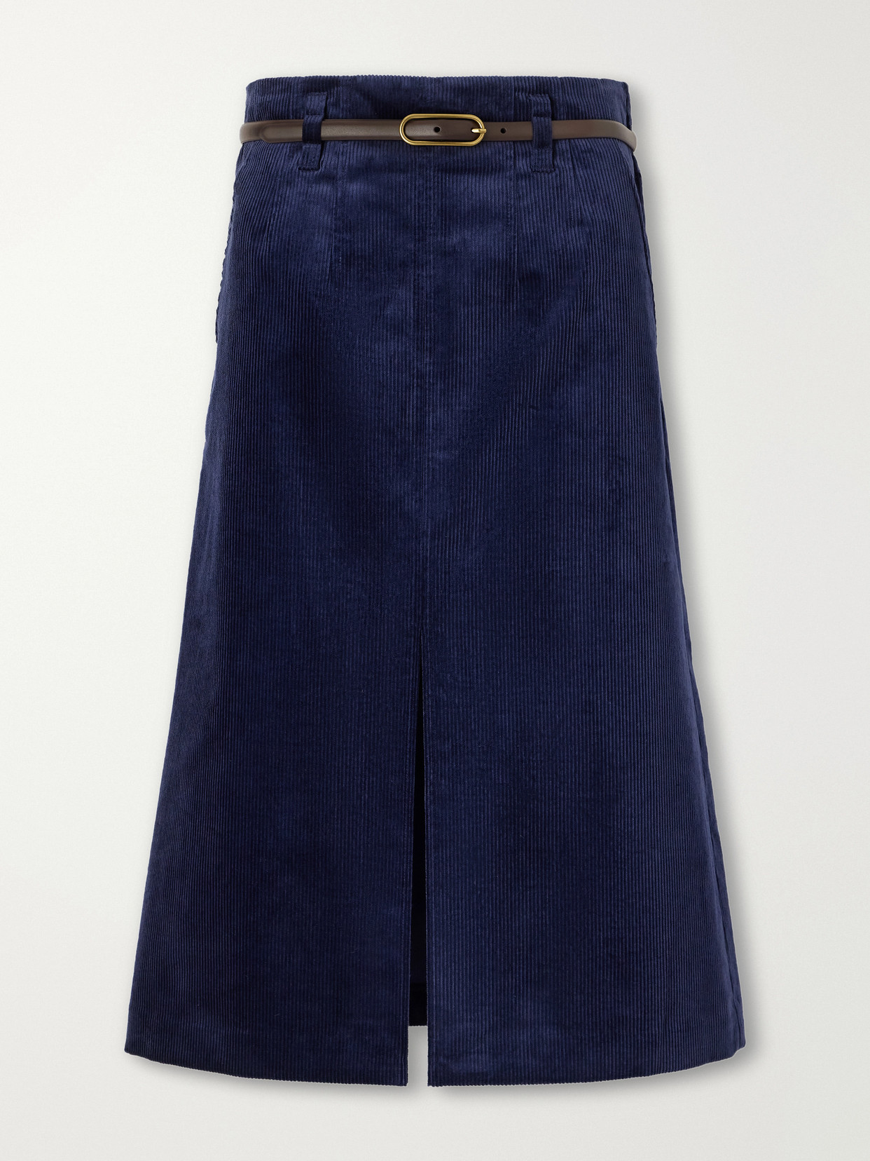 Alexie Belted Cotton-Blend Corduroy Midi