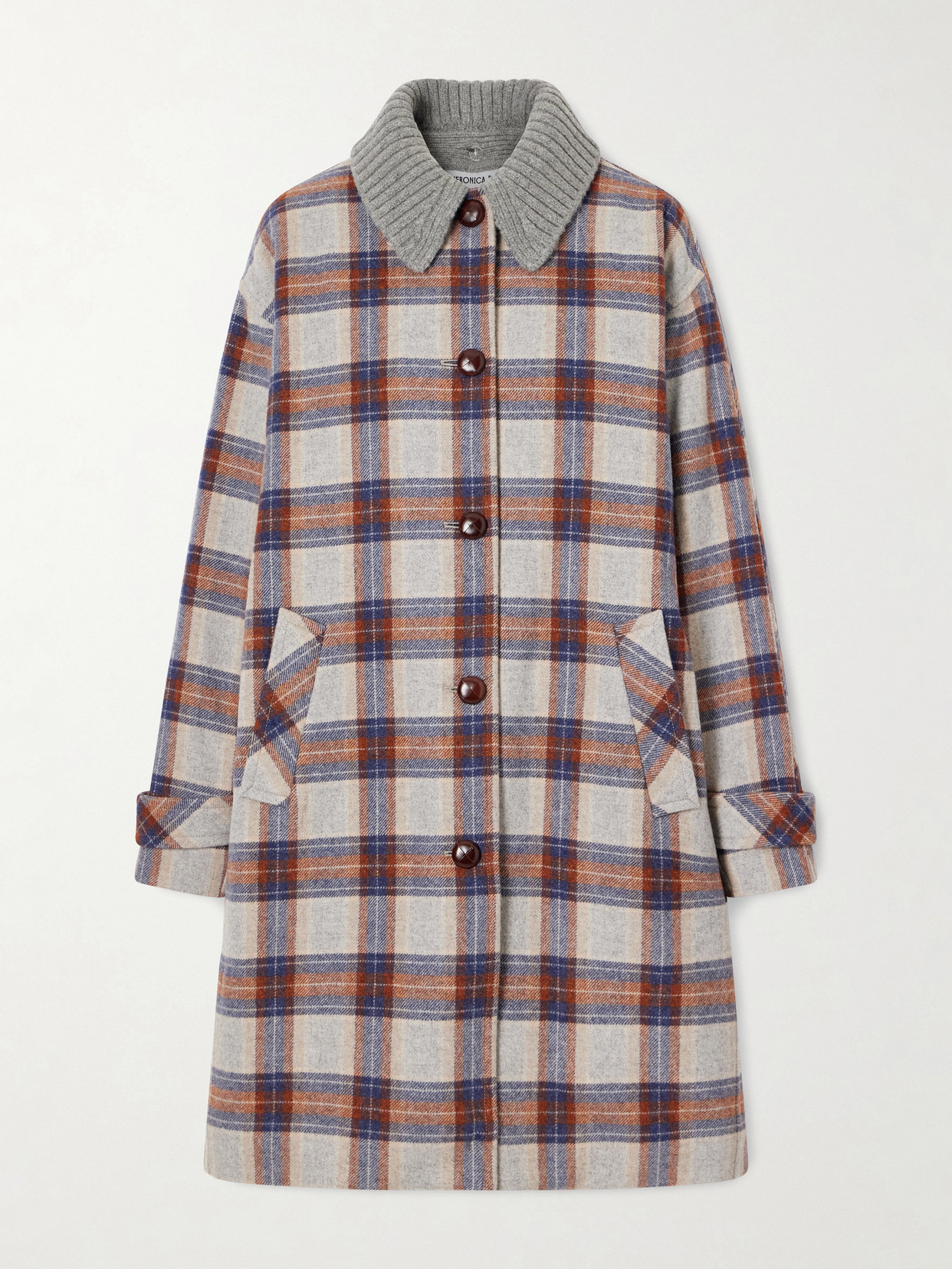 Laurent Checked Wool-Blend Twill Coat