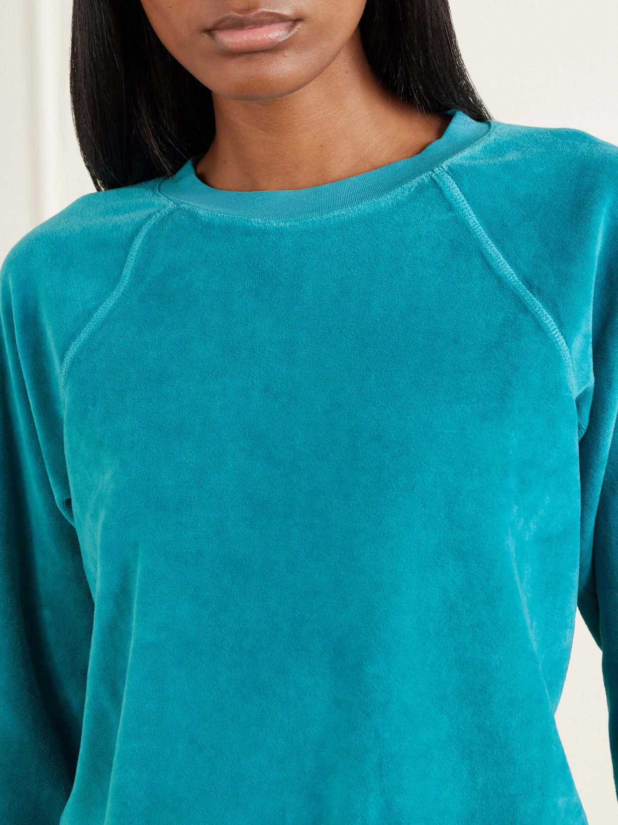 Tilos Cotton-Blend Velour Sweatshirt