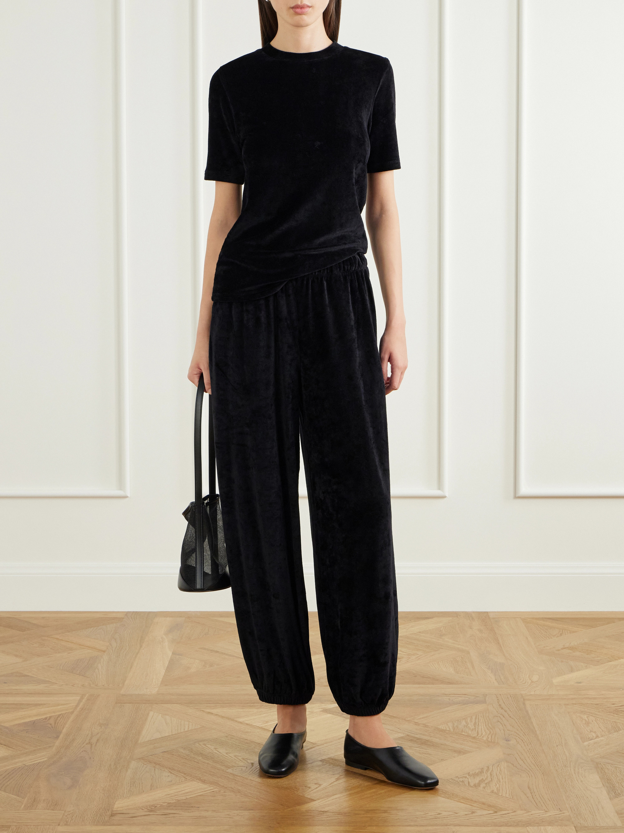 Suzie Kondi Paxos velour tapered sweatpants