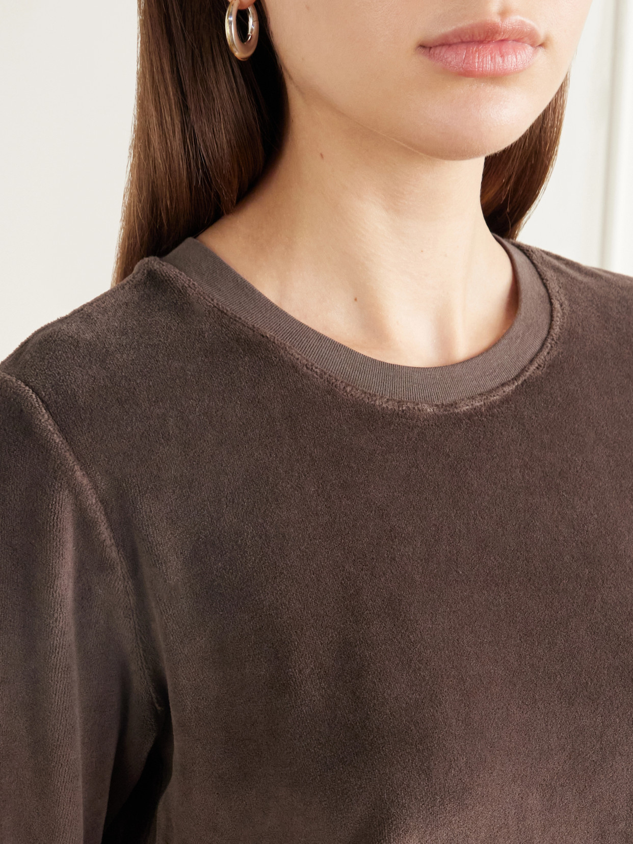 Corfu Cotton-Blend Velour T-Shirt