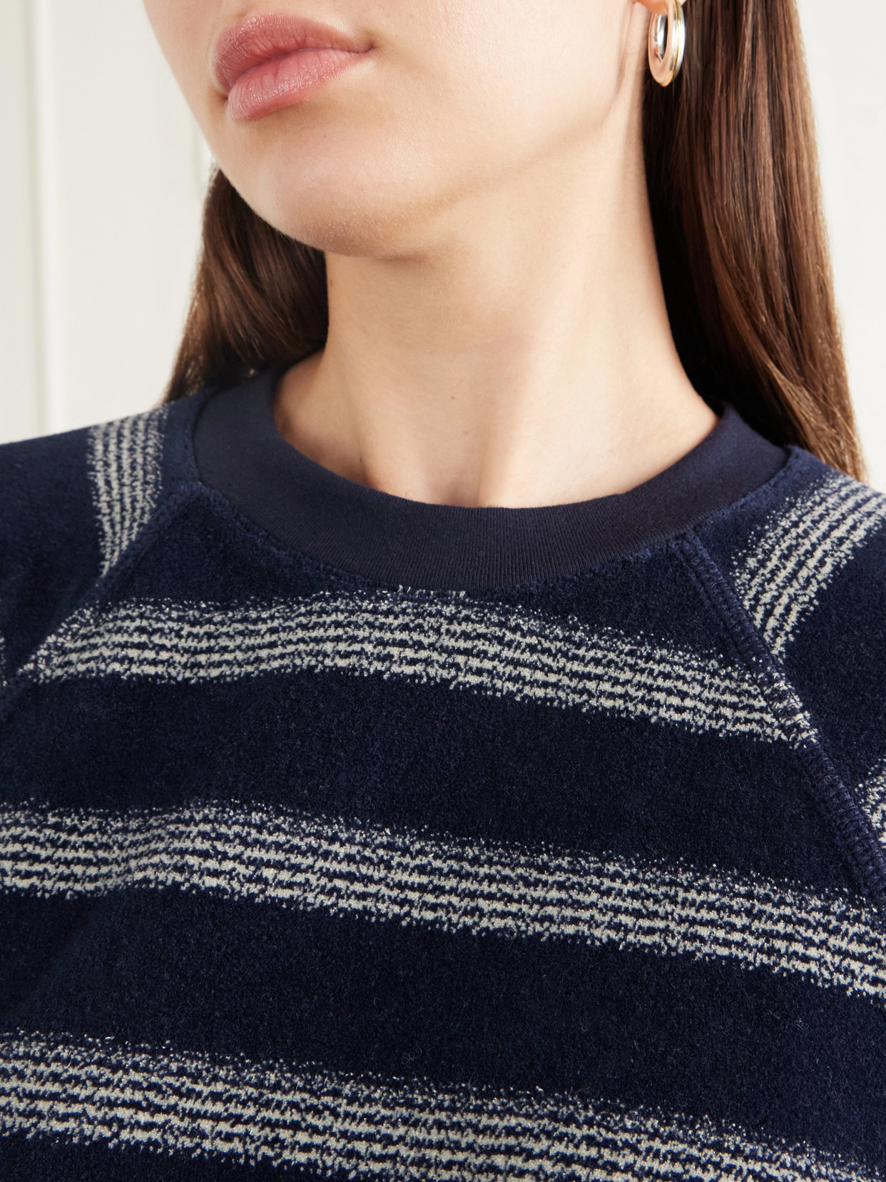 Tilos Striped Velour Sweatshirt