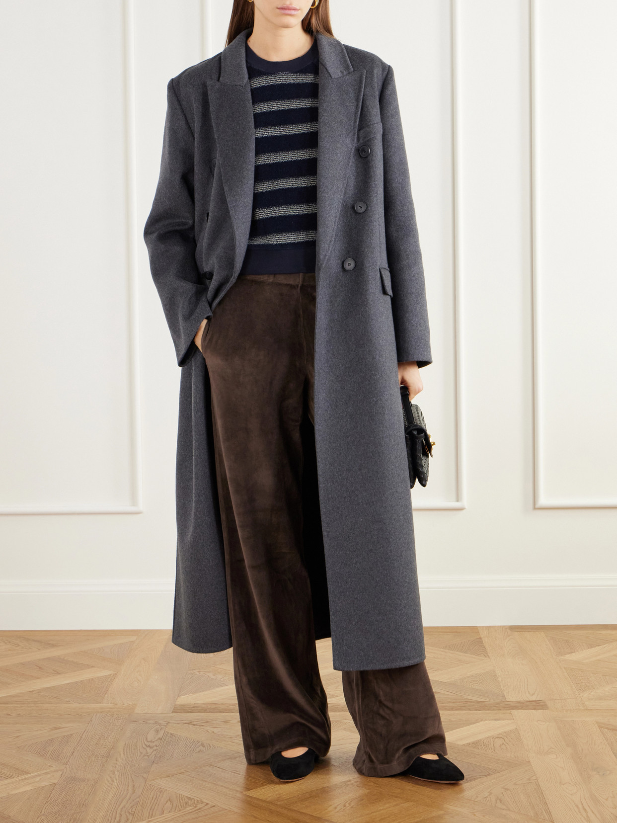 Tilos Striped Velour Sweatshirt
