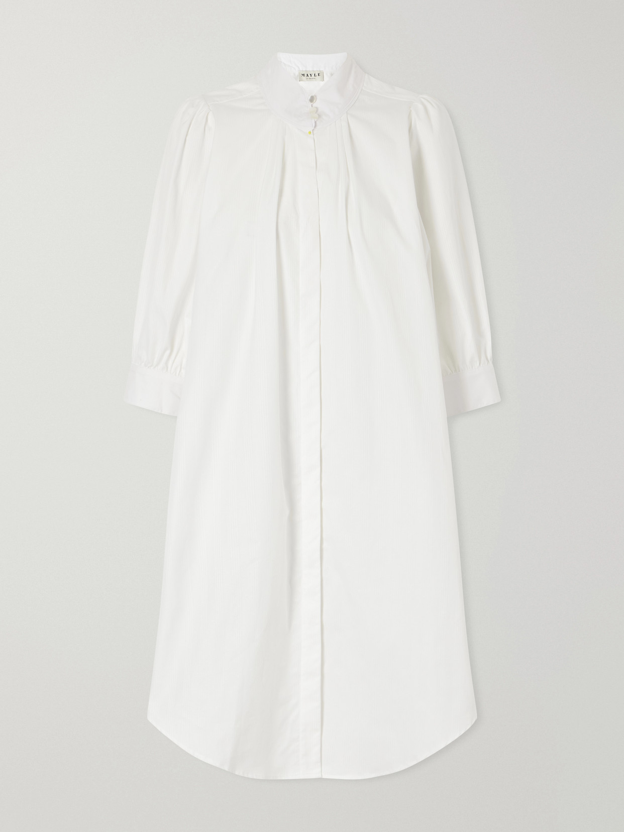 Maison Mayle Valdi Cotton Jacquard-poplin Midi Dress In Neutrals
