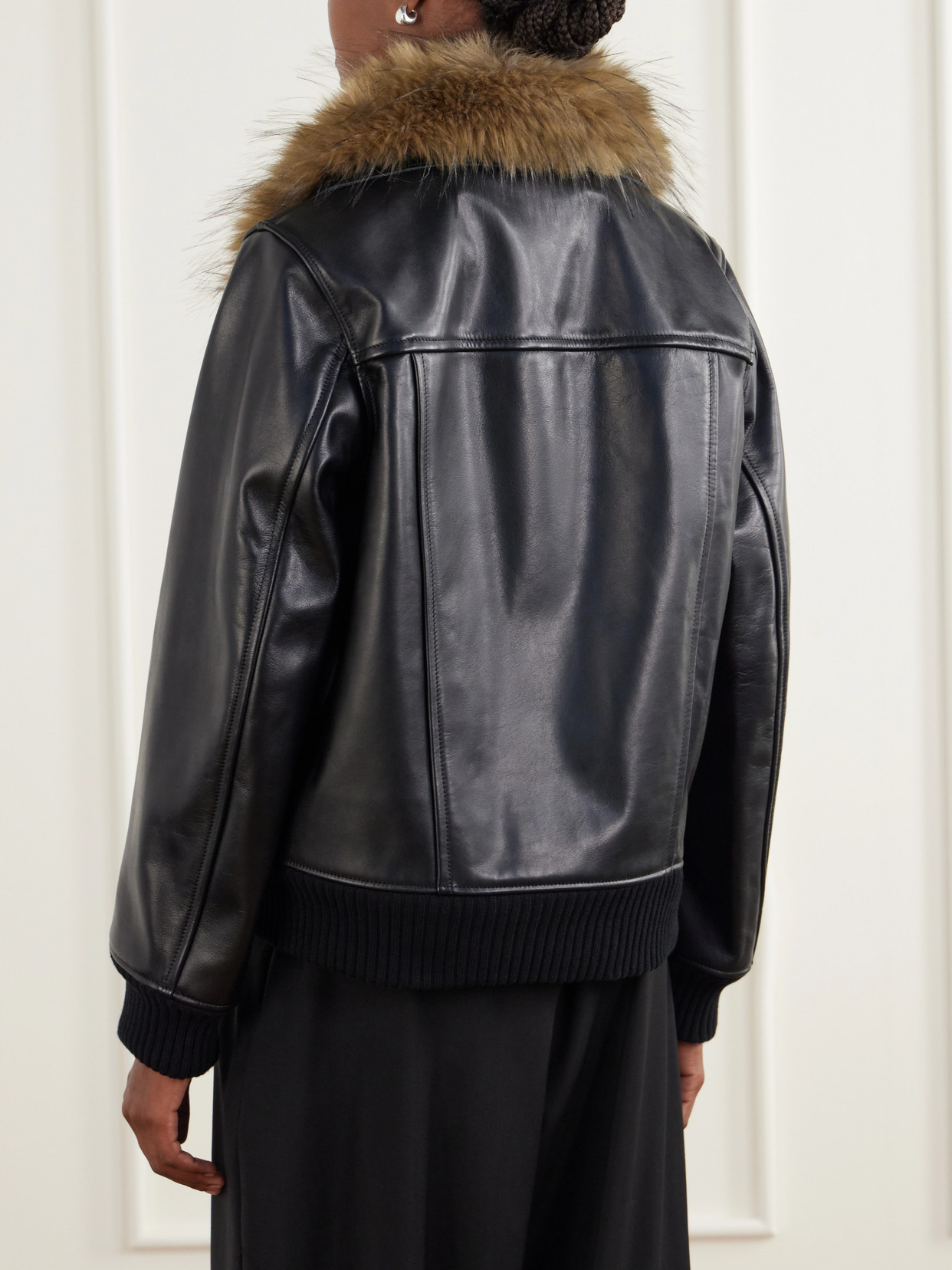 Plush-Trimmed Jacket