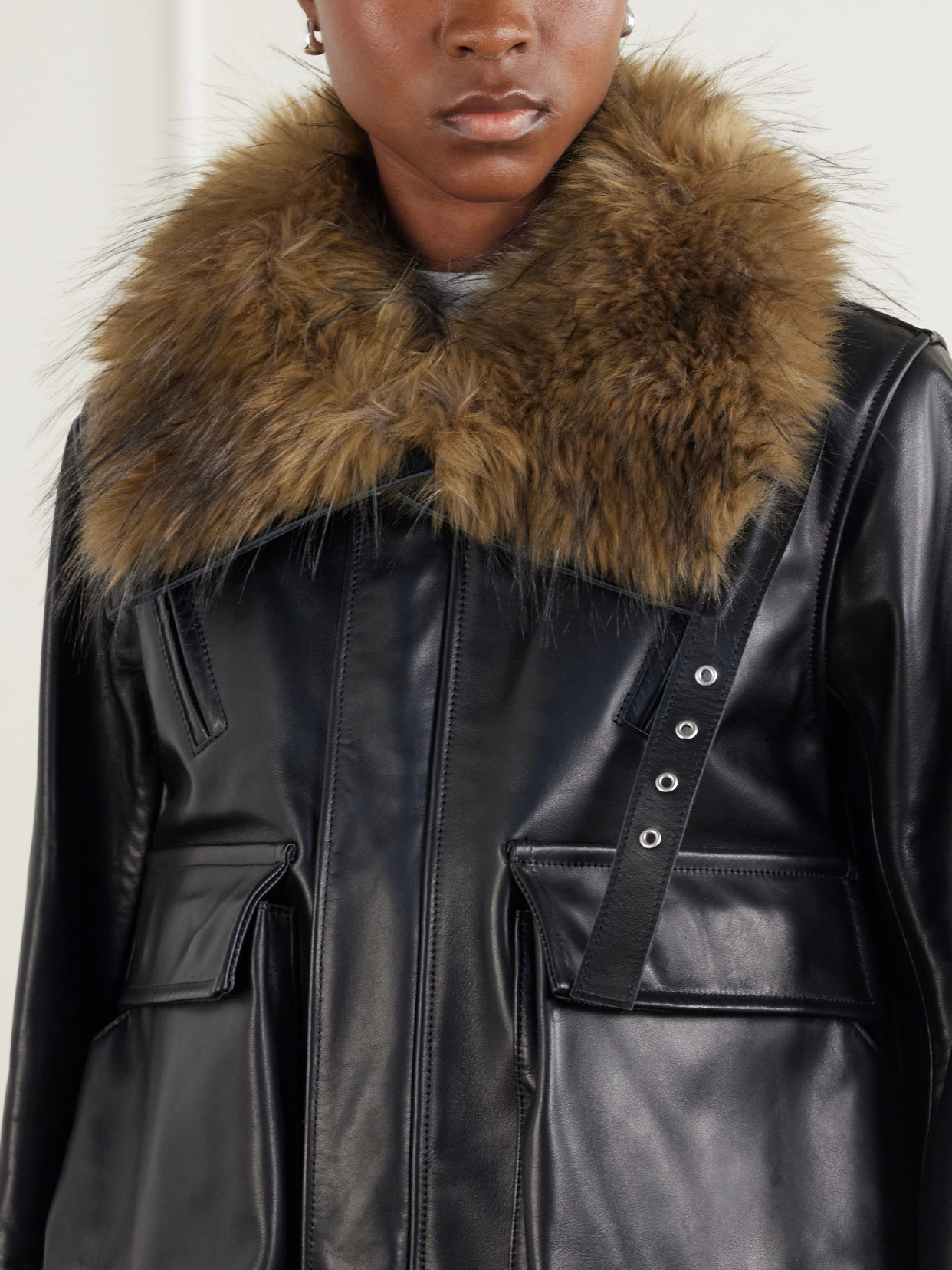 Plush-Trimmed Jacket