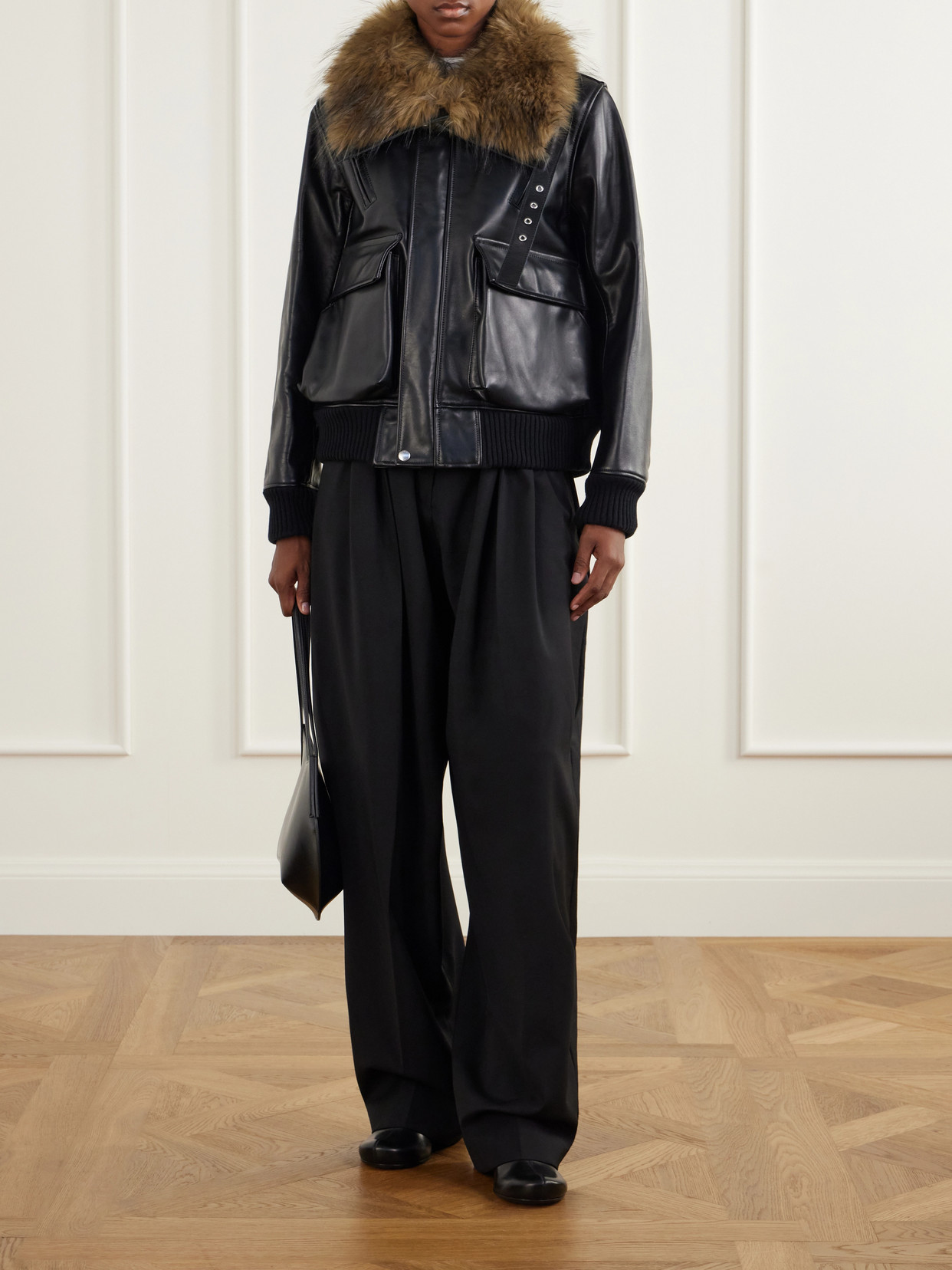 Plush-Trimmed Jacket