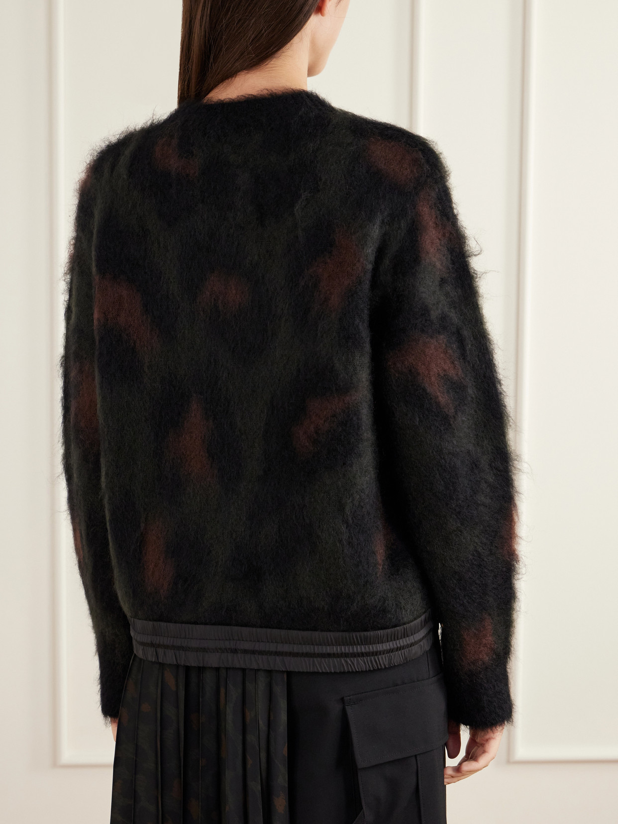 Leopard-Print Mohair-Blend Sweater