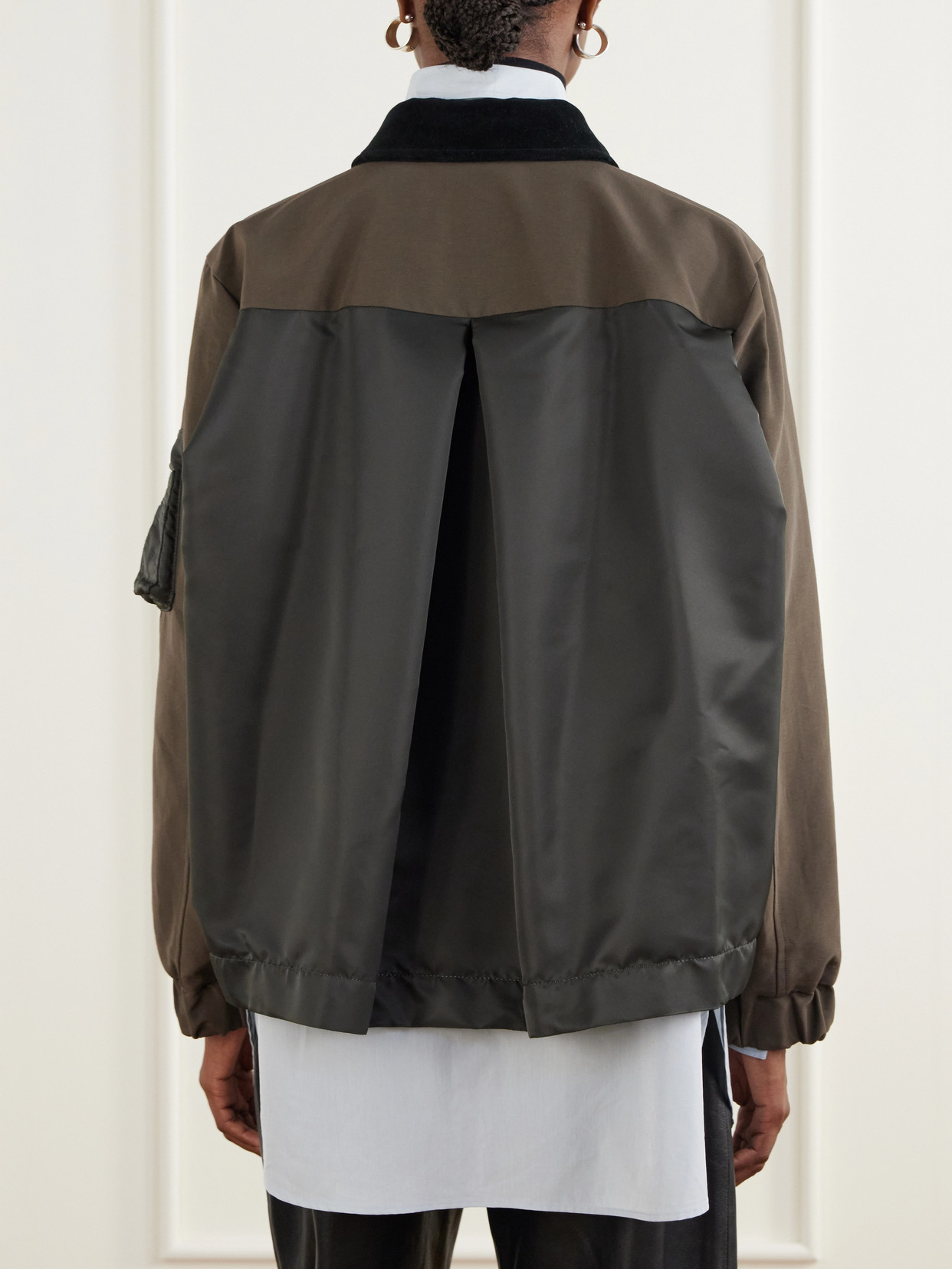 Sacai Cotton-blend Shell Jacket In Multi