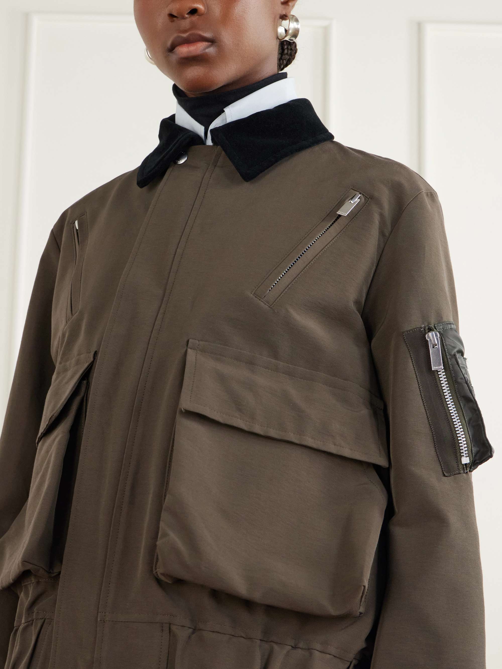 SACAI Cotton-blend shell jacket | NET-A-PORTER