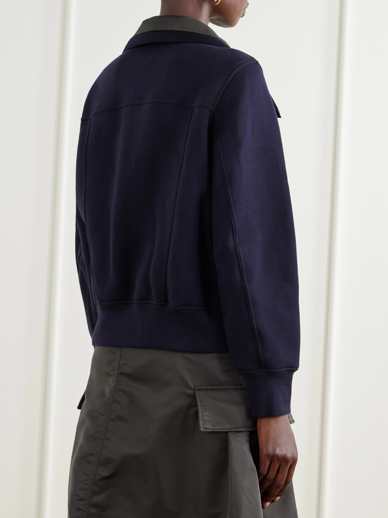 Sponge Sweat Shell-Trimmed Cotton-Blend And Jacket