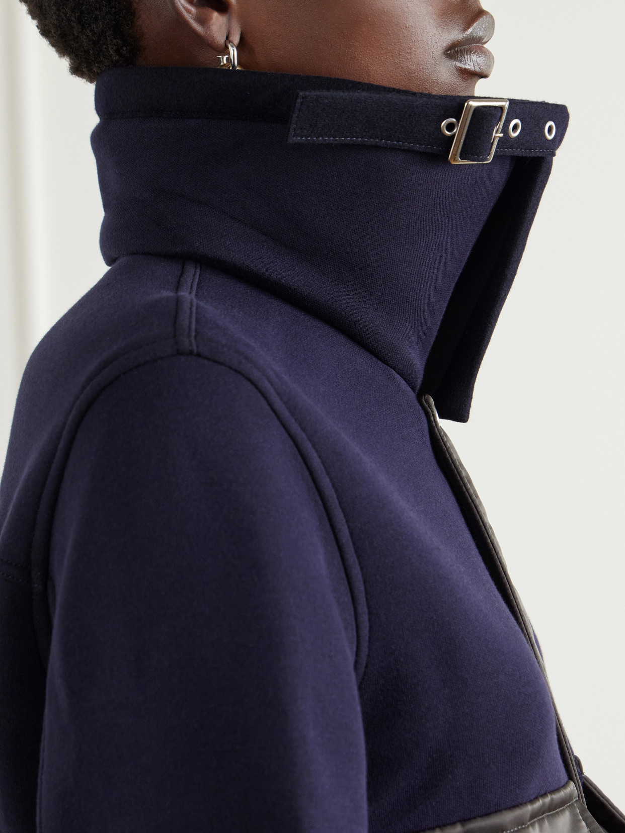 Sponge Sweat Shell-Trimmed Cotton-Blend And Jacket