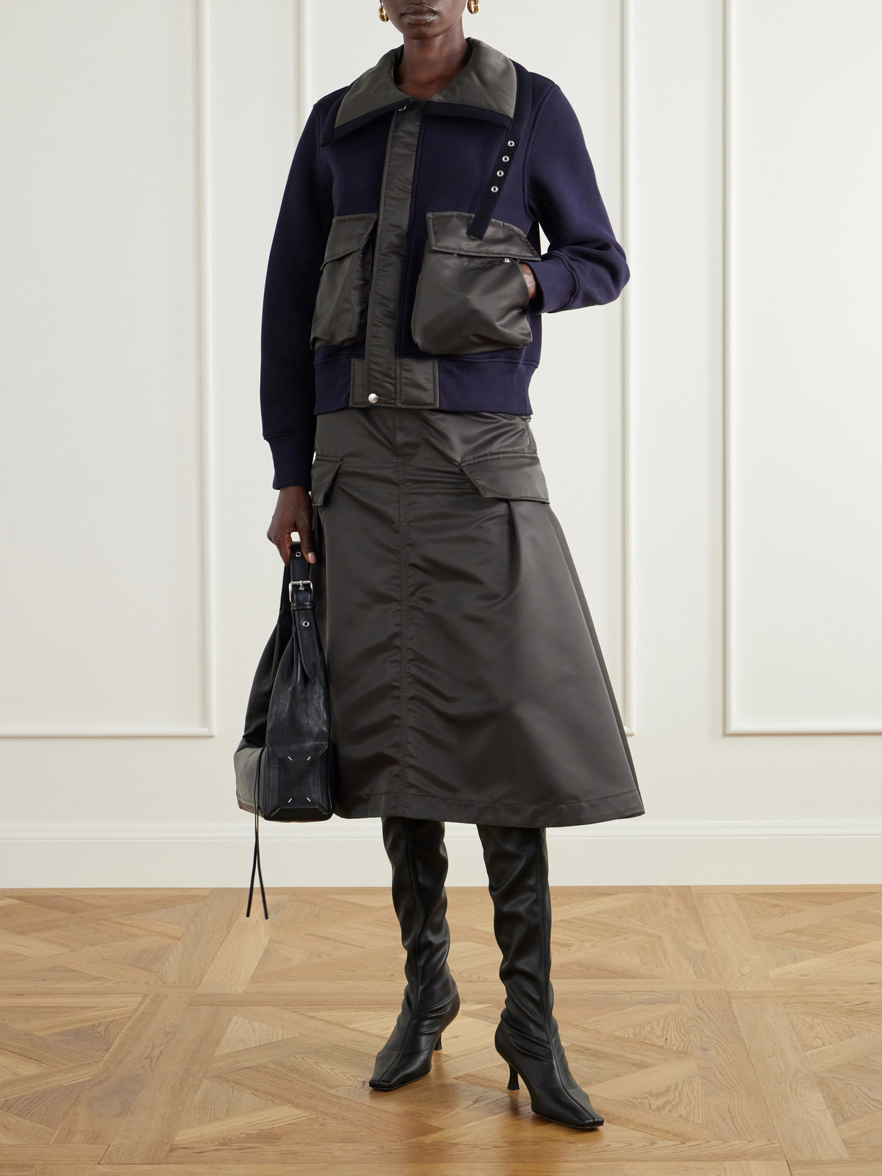 Sponge Sweat Shell-Trimmed Cotton-Blend And Jacket