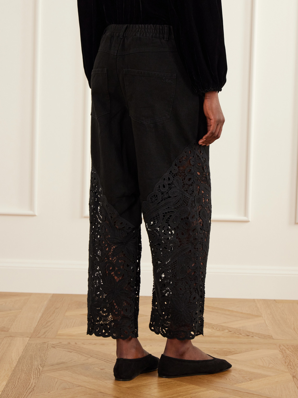 Shiloh Embroidered High-Rise Straight-Leg Jeans