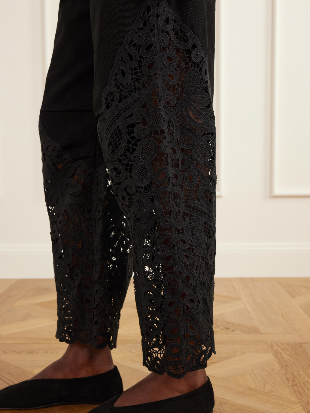 Shiloh Embroidered High-Rise Straight-Leg Jeans