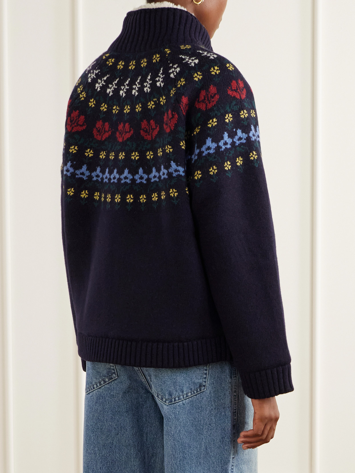 Preston Crochet-Knit Trimmed Merino Wool-Blend Jacket