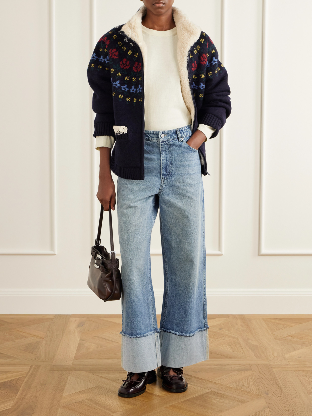 Preston Crochet-Knit Trimmed Merino Wool-Blend Jacket