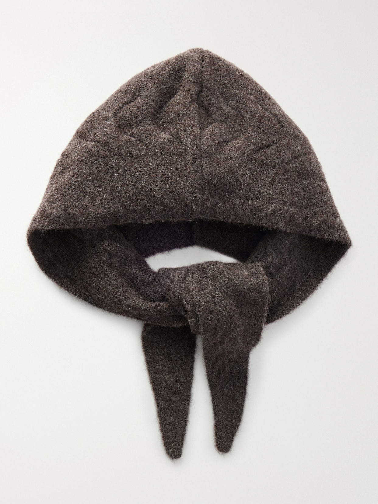 Sea Allen Cable-knit Balaclava In Brown