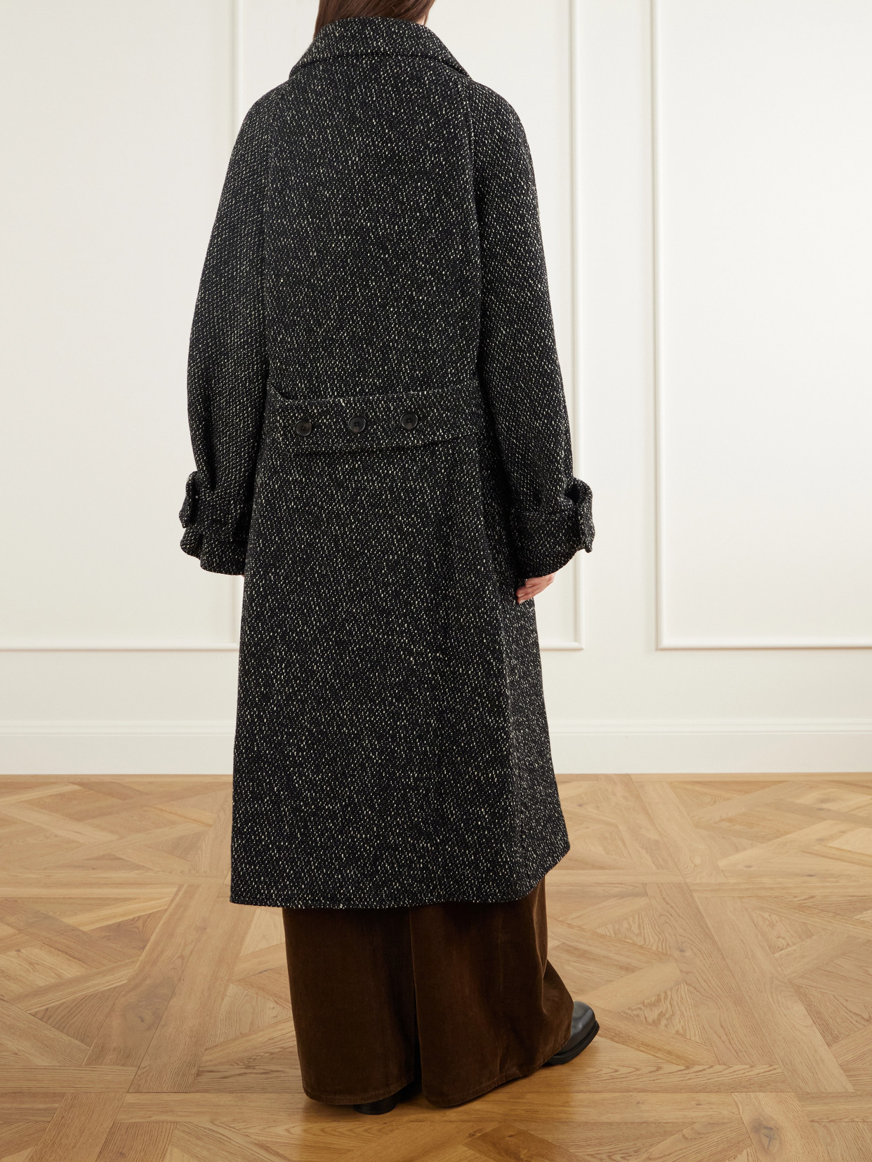 Jumbo Wool-Blend Tweed Coat