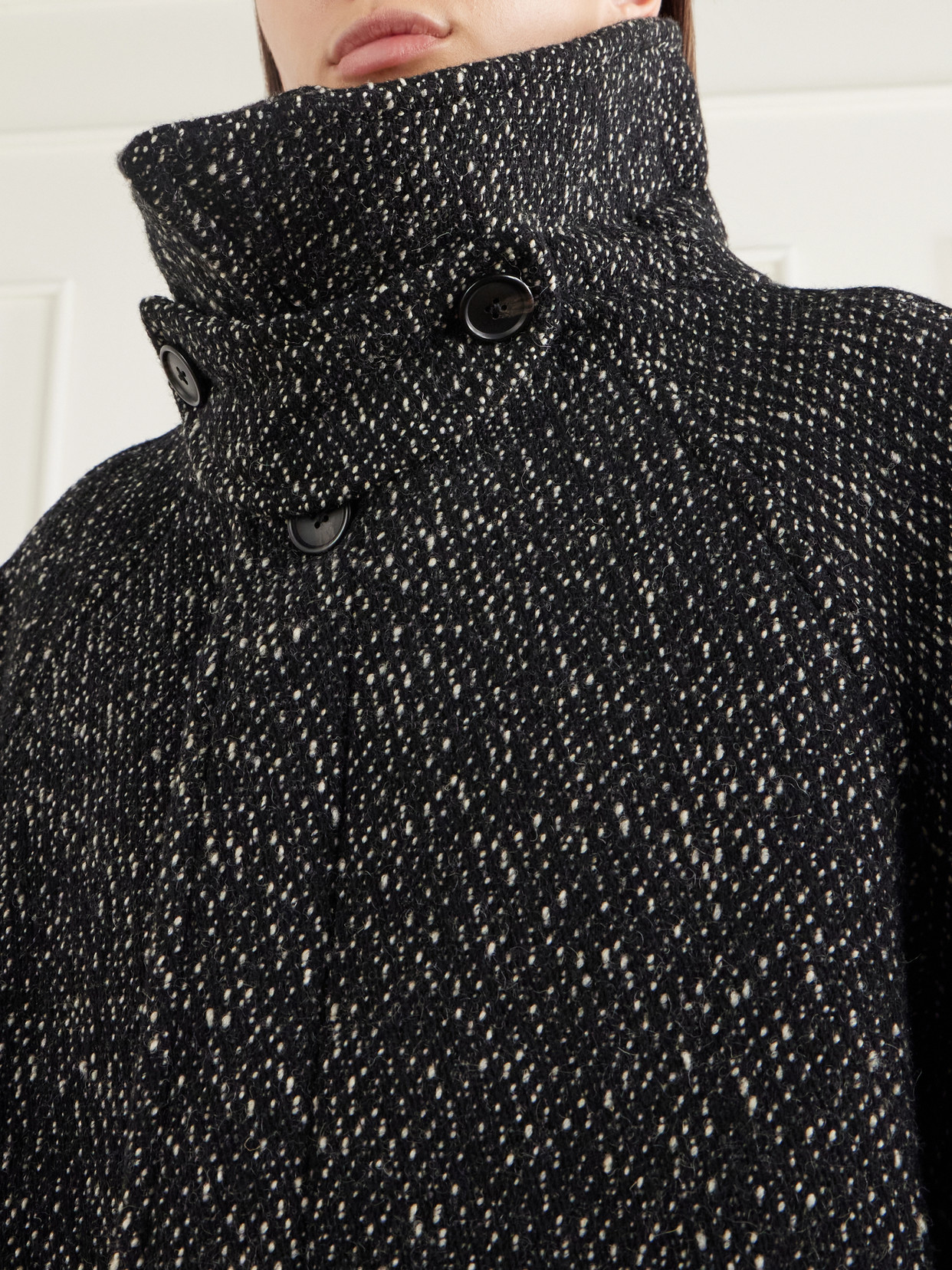 Jumbo Wool-Blend Tweed Coat