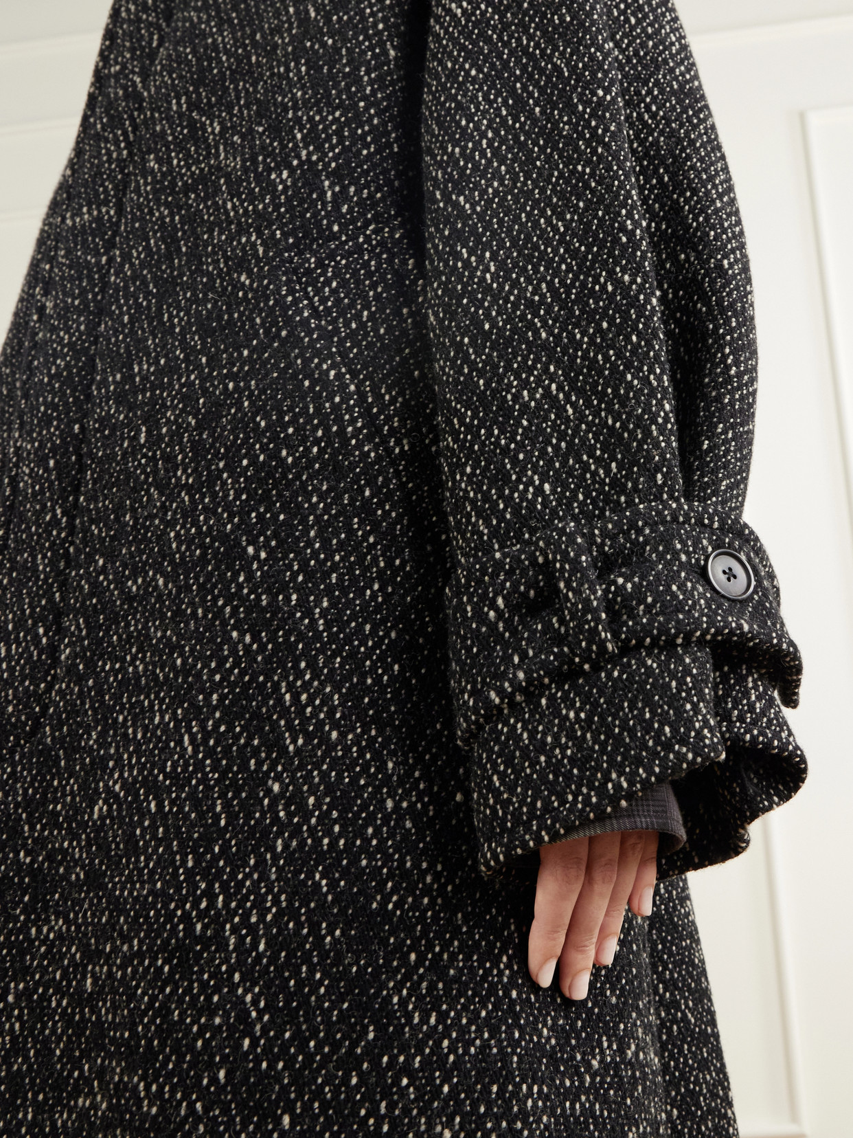 Jumbo Wool-Blend Tweed Coat