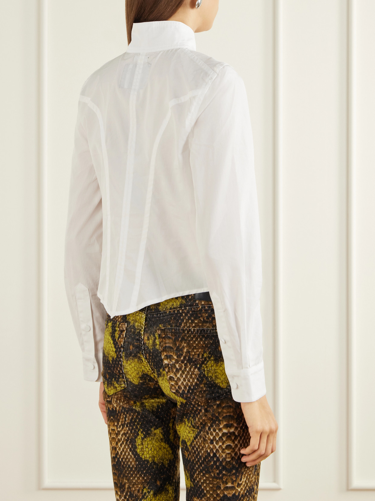 Asymmetrical Cotton-Poplin Shirt