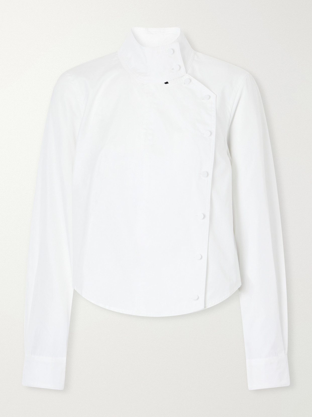 Asymmetrical Cotton-Poplin Shirt