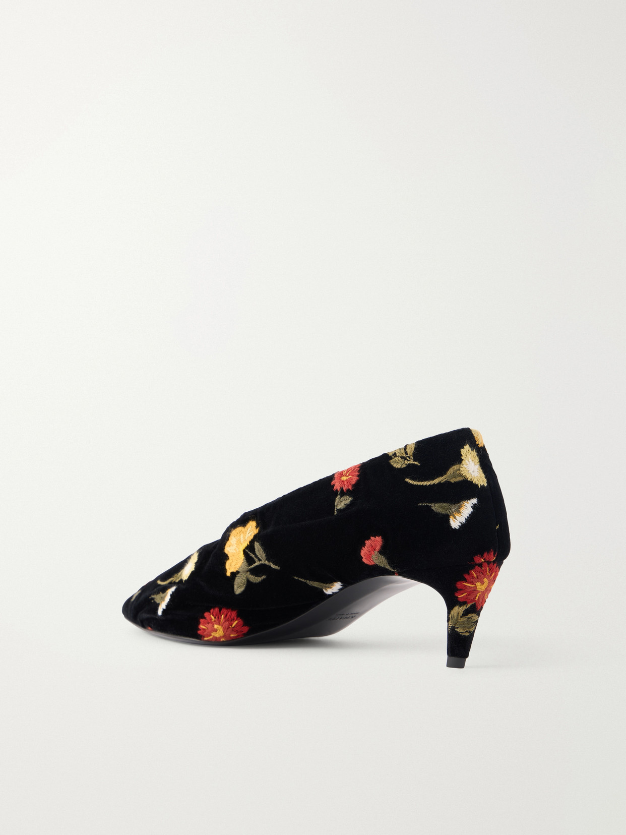Miriam 50 Embroidered Velvet Pumps