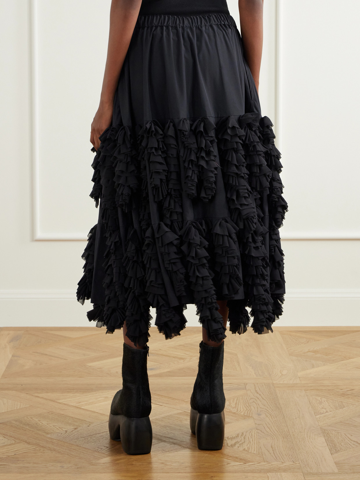 Comme Des Garçons - Tiered Ruffled Georgette Midi