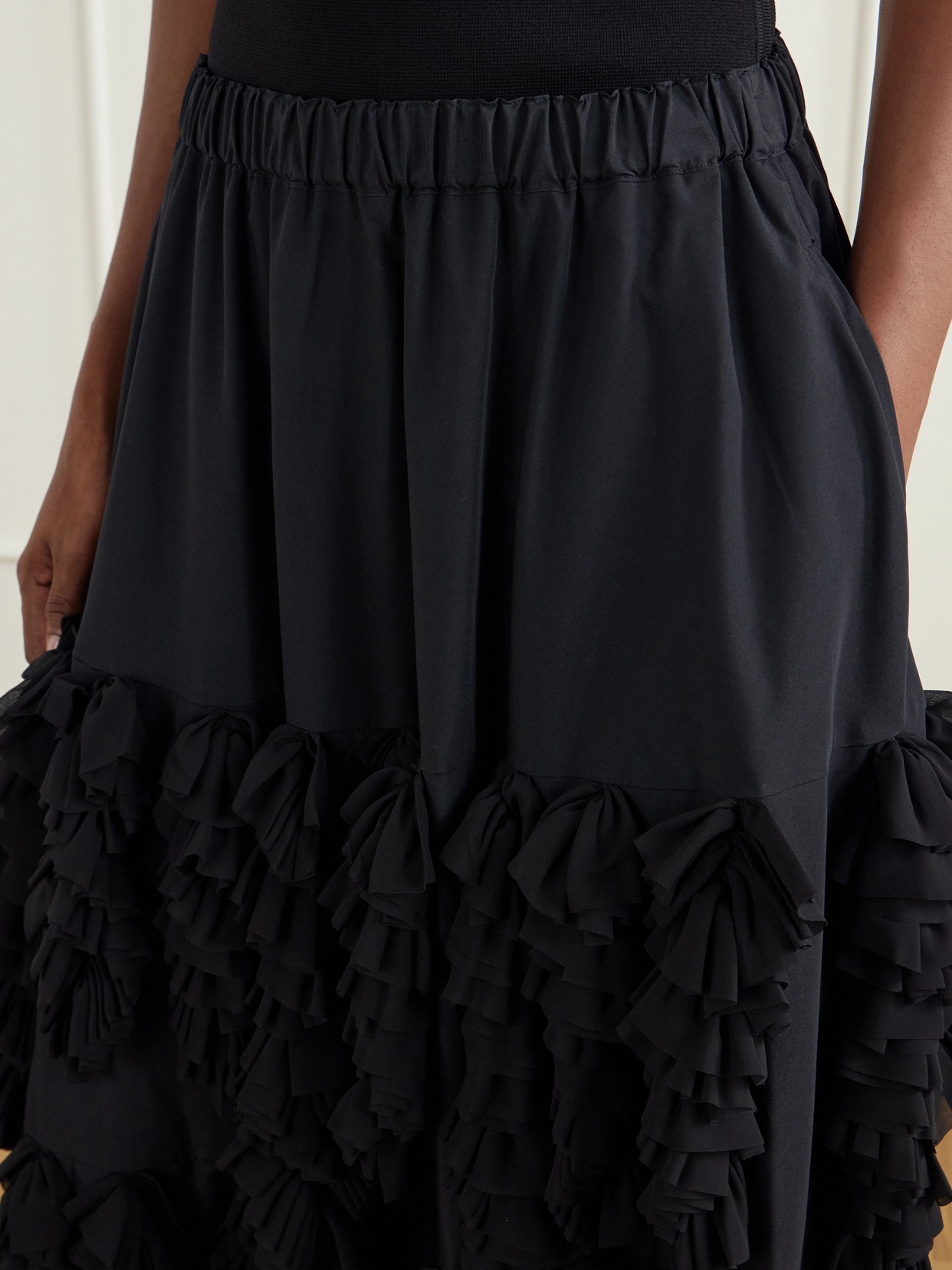 Comme Des Garçons - Tiered Ruffled Georgette Midi