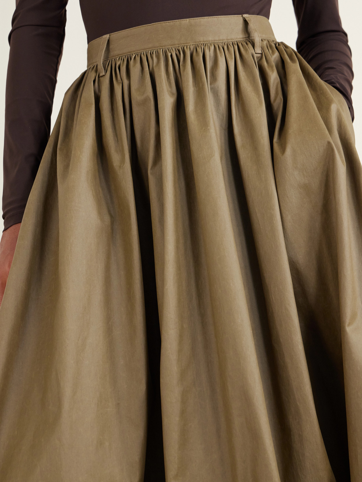 Mm6 Maison Margiela - Waxed Cotton-Blend Midi