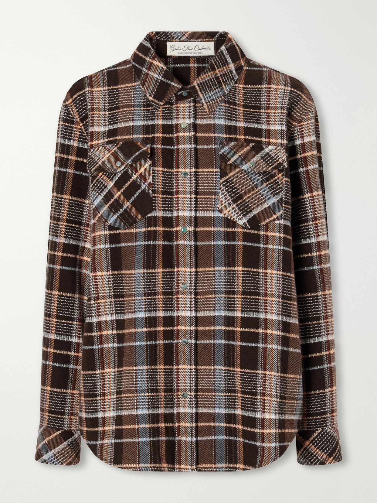 God's True Cashmere Wilderness Checked Cashmere Shirt In Multi