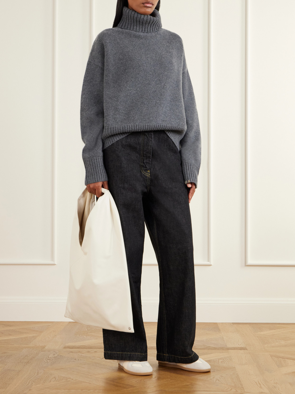 Mm6 Maison Margiela - Japanese Leather-Trimmed Vegan Material Tote - Off