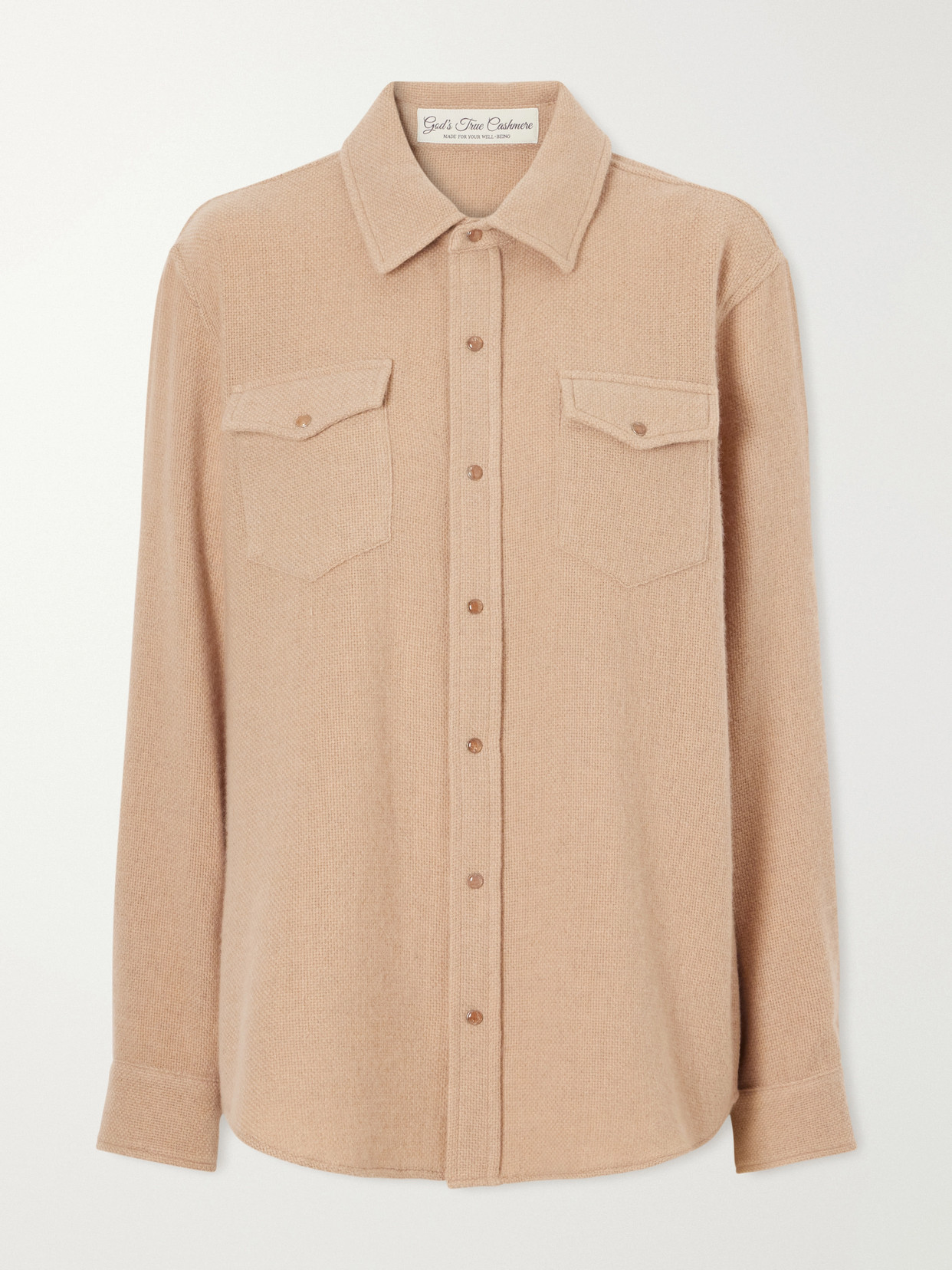 God's True Cashmere Cashmere Knitted Shirt In Brown