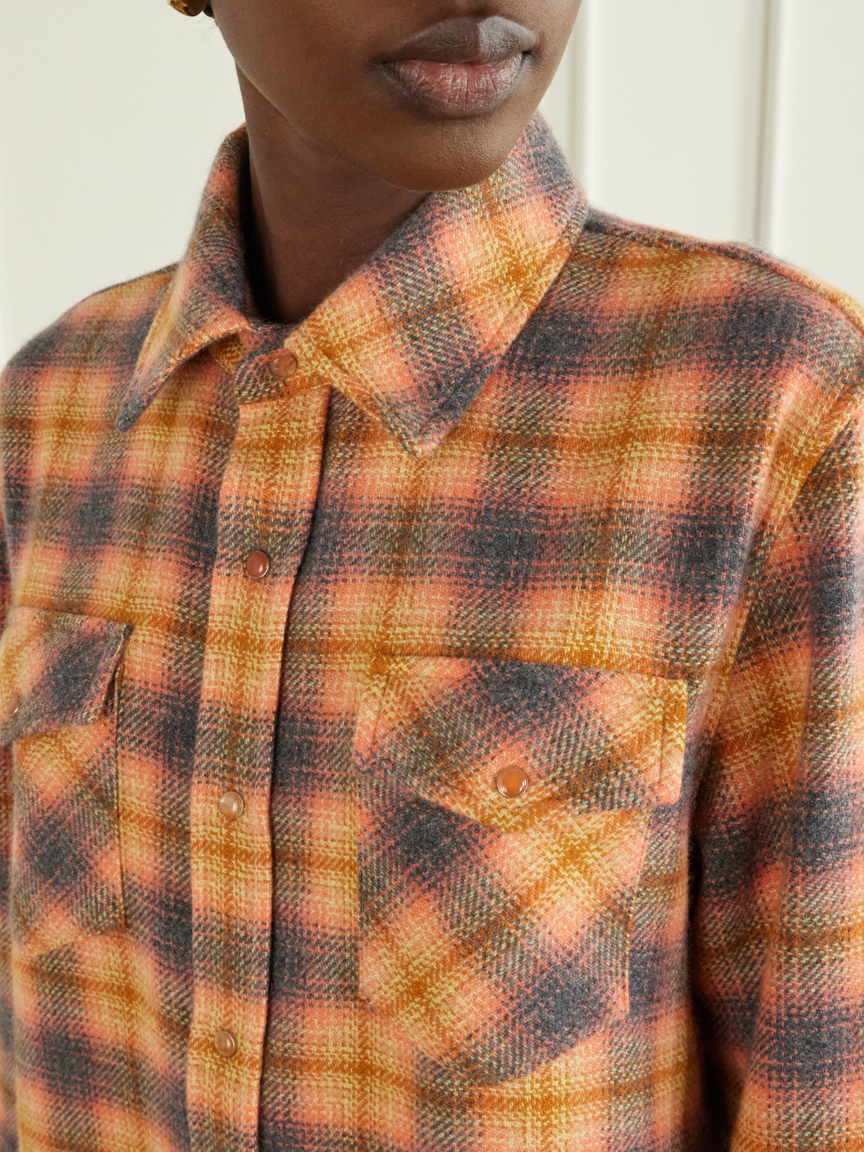Checked Cashmere Shirt