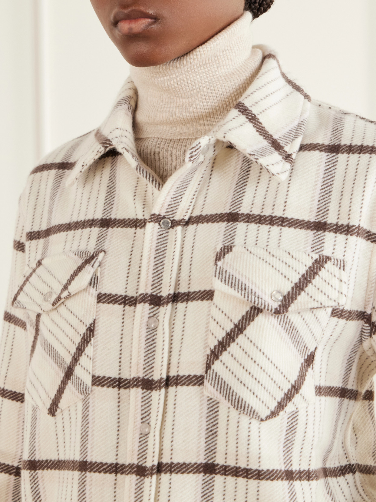 Checked Cashmere Shirt